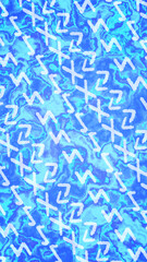 Phone Wallpaper of Yule Rune Repeat Pattern against Blue Psychedelic Background