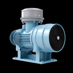 High capacity water pump motor designed for efficient cooling and performance. This robust motor features sleek blue casing and is ideal for various industrial applications