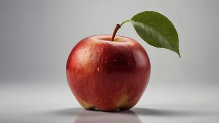 Fresh Red Apple on White
