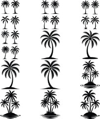 palm tree vector, palm tree clipart, summer palm tree