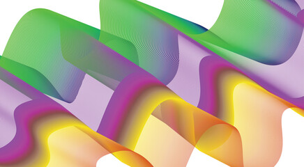 Wavy Blend Curved Gradient Color Abstract Background Design Vector Illustration