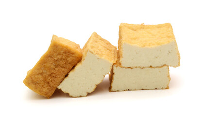 Organic Tofu Isolated on White