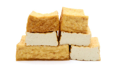 Organic Tofu Isolated on White
