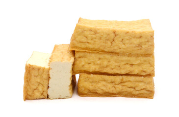 Organic Tofu Isolated on White