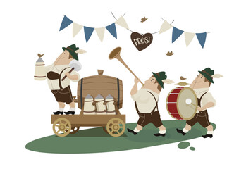 Oktoberfest  opening ceremony  with keg opening with musician invitation
