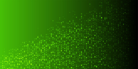 Abstract green growing financial graph chart sparkling background. Vector tech design © saicle