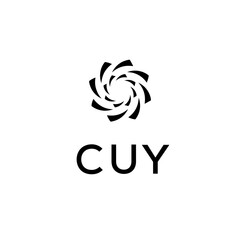 Obraz premium CUY logo design on white background.