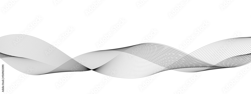 Poster abstract grey smooth element swoosh speed wave modern stream background. abstract wave line for bann