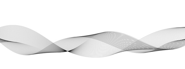 Abstract grey smooth element swoosh speed wave modern stream background. Abstract wave line for banner, wallpaper background with wave design. Vector illustration	