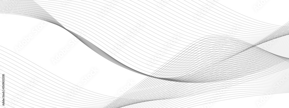 Poster abstract grey smooth element swoosh speed wave modern stream background. abstract wave line for bann