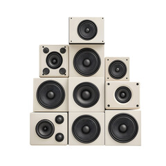 Fototapeta premium speakers isolated on white background