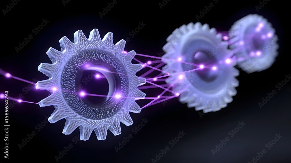 Poster intricate gears and in motion