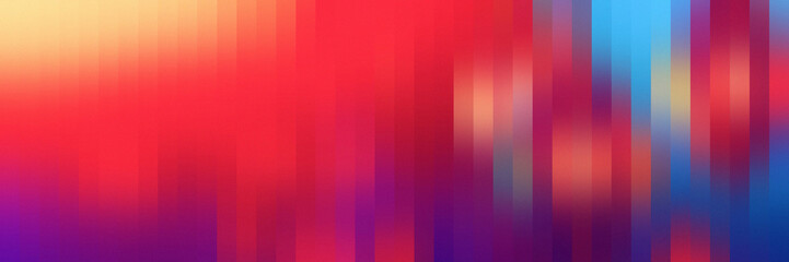 Gradient glass neon background with red orange purple blue vertical stripes. Abstract blurred...