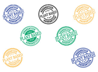 Plant Based Guaranteed Grunge Stamp Collection, Vegan Product Badges