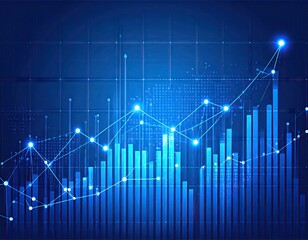 Abstract graph of rising data