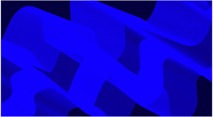 Wavy Blend Curved Background Blue Color Abstract Design Vector Illustration