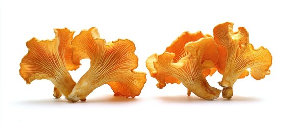 The vibrant chanterelle mushrooms showcasing their unique texture and color.