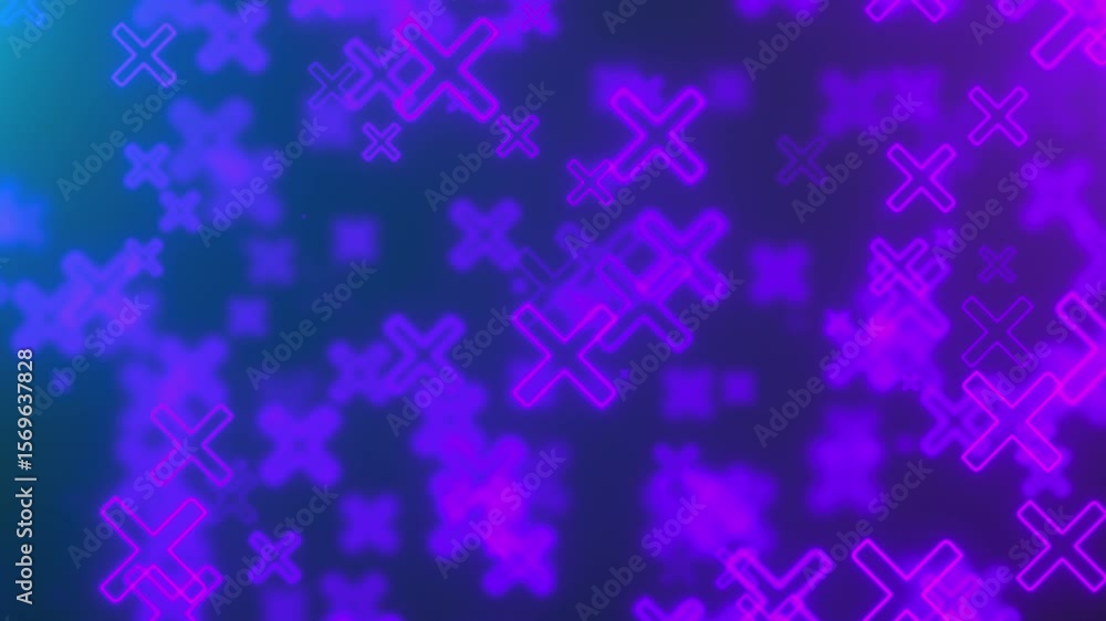 Aufkleber glowing cross mark. computer generated 3d render