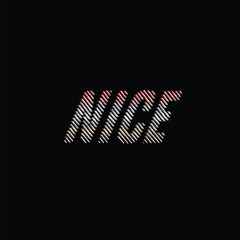 Nice Typography - Bold Black and White Lettering with Red Accents