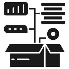 Fototapeta premium Product Features Glyph Icon