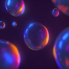 Naklejka premium Abstract design with vibrant glowing spheres.