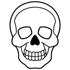 Minimal Skull Line Illustration