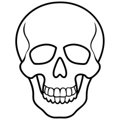 Minimal Skull Line Illustration