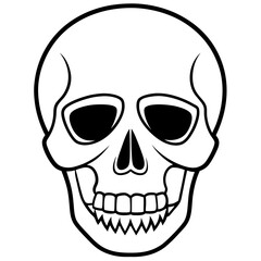 Minimal Skull Line Illustration