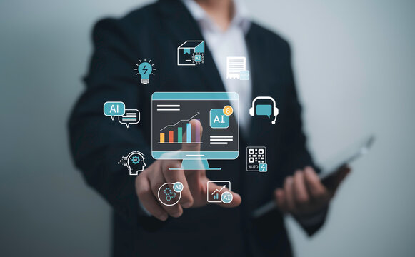 AI-powered solution for small business operations using smart technology automation data analysis cloud service task management secure communication digital tools for productivity