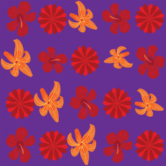 Florar Vektor. Abstract Floral Background Design with Artistic Botanical Elements