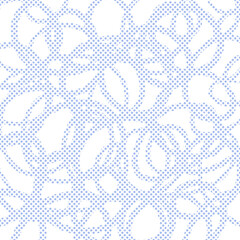 青いドットラインのスパイラル背景イラスト