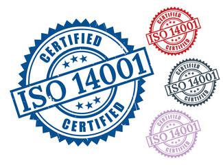Environmental Compliance Badge Vector Set, ISO 14001 Approved Seals