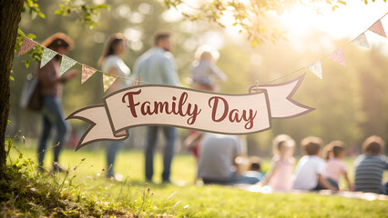 happy family in the park family day 