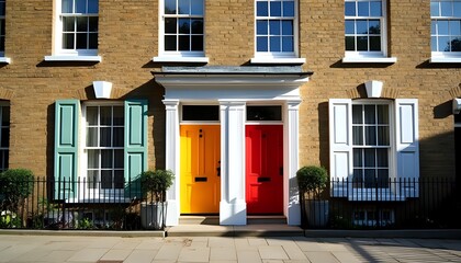 Colorful Townhouse Facade
