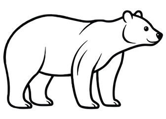 Fototapeta premium Stylized Minimalist Illustration of Brown Bear