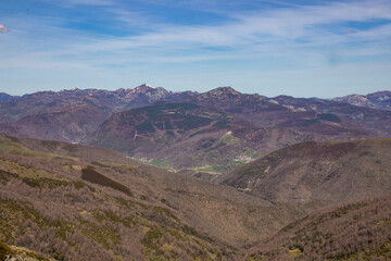 Naklejka premium Laciana Valley and Mountains. León Mountains. Cantabrian Mountains