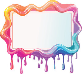 Obraz premium Melting Drip-Style Speech Bubble for Gooey Effects