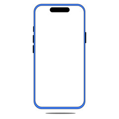 Front-facing white smartphone with a dark outline. Clean and minimalistic—ideal for showcasing UI concepts and application interfaces.