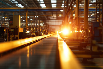 Fototapeta premium The interior of the metalworking shop. Modern industrial enterprise.