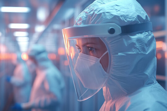 Global health conference with holographic data on pandemics and vaccines. 