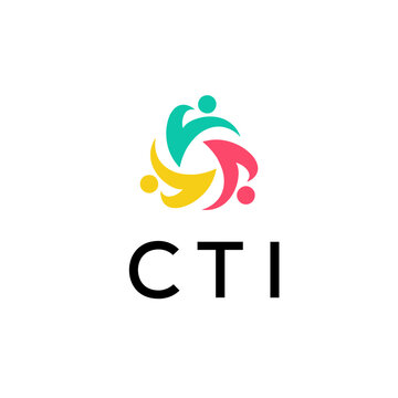 CTI Letter Initial Logo Design Template Vector Illustration