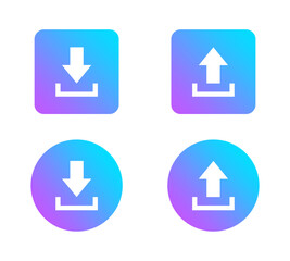 Download and Upload Icons Set