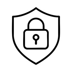 Secure Payment Icon with Shield and Lock for Online Transaction Protection