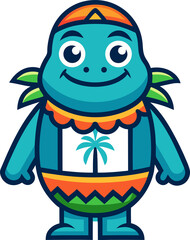 funny turtle with a ball