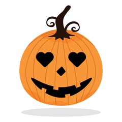 Vector illustration of a cute Halloween pumpkin