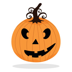 Vector illustration of a cute Halloween pumpkin