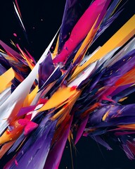 High-contrast chaos abstract
