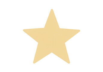 A simple yellow star shape, isolated on transparent background, is a graphic design element