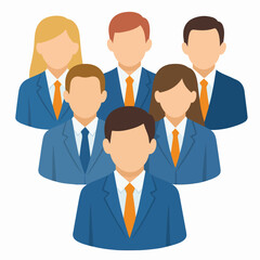 Fototapeta premium office worker. Vector, illustration, business, collaboration