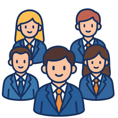 office worker. Vector, illustration, business, collaboration